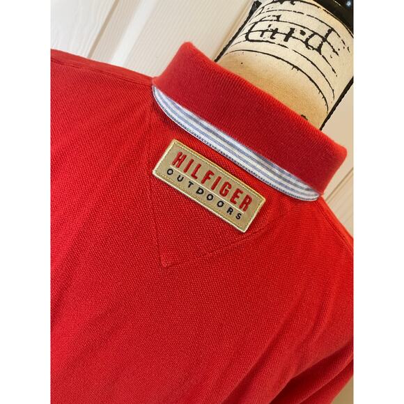 Y2K 90'S TOMMY HILFIGER POLO SHIRT LYON CREST EMBROIDERED PATCHES SZ XL ICONIC - Picture 11 of 16